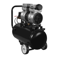 Compresseur d'air AC sans huile silencieux 220V 550W 24L à piston portable pour clouage pneumatique en menuiserie
