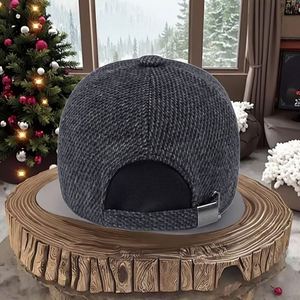 Casquette de baseball rétro pour homme, chaude pour l'hiver, en sergé de nylon, 6 panneaux, avec logo personnalisé imprimé, tendance, taille unique - Product Image 5