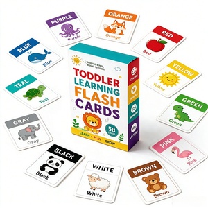 Cartes flash de reconnaissance pour enfants en carton épais – Cartes de mots pour bébés de 12 mois – Entraînement cérébral – Cartes préscolaires pour la maison - Product Image 1