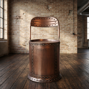 Antique Copper Plated Iron Dining Chair Industrial Indian Design Dining Room Home Hotel Furniture Durable Metal Material - Product Image 3
