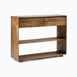 Mesa Consola de madera de mango moderna, 2 cajones, muebles portátiles para el hogar para entrada, cocina, comedor, Hotel, Villa, para productos a granel - Product Image 1