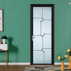 Puerta Plana Moderna de Aleación de Aluminio con Vidrio Templado, Aislamiento Acústico, Garantía de 5+ Años para Uso en Hogares, Apartamentos y Tiendas - Product Image 1