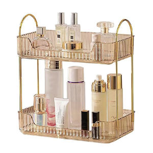 Organisateur de maquillage et de soins de la peau à 2 niveaux Organisateur de parfum et de coiffeuse en plastique-Techniques d'injection - Product Image 3