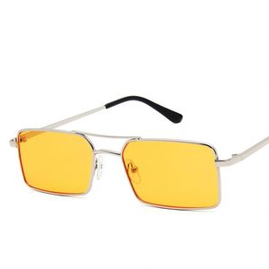 Occhiali <span class=keywords><strong>da</strong></span> sole Vintage colorati <span class=keywords><strong>da</strong></span> uomo e <span class=keywords><strong>da</strong></span> donna a doppio raggio quadrati con <span class=keywords><strong>lenti</strong></span> <span class=keywords><strong>sfumate</strong></span> Uv chiare tonalità rettangolari - Product Image 5