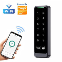 Lector de Control de Acceso con Teclado, Wifi, App Tuya, Resistente al Agua, Código Táctil, Doble Tarjeta RFID 125khz / 13.56mhz, 12V-24V