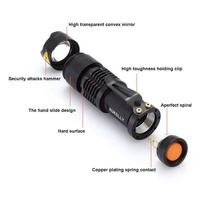 Mini lampe de poche à led uv 395nm Q5, lampes de poche tactiques violettes en aluminium, lampe torche uv pour vérifier l'argent