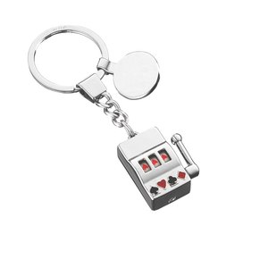 Portachiavi Promozionale a Forma di Slot Machine con Gettoni e Design Unico a Moschettone - Product Image 1