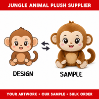 Peluche personnalisée Singe à crinière dorée, figurine d'animal de la jungle en peluche, conception OEM ODM