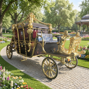 Calèche royale électrique historique de luxe pour le tourisme, avec sculpture murale de mariage - Product Image 1