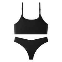 Ensemble soutien-gorge et gilet à bretelles pour femme, en acier massif, respirant, à bonnets couvrants, sexy, avec armatures discrètes et bretelles réglables