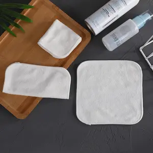 Eco Friendly Soft Organic Cotton Muslin Cleaning Face Reusable Makeup Remover Facial Cloth Bamboo Towel Washcloth