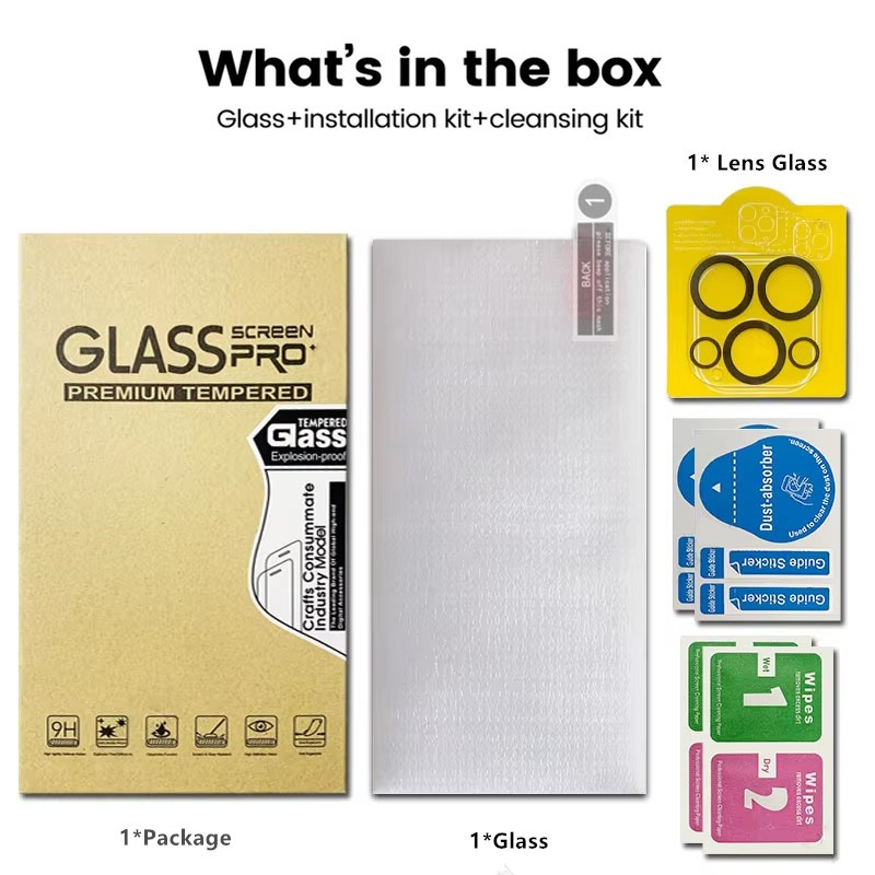 Vetro trasparente*1 + Lente*1 (con confezione)