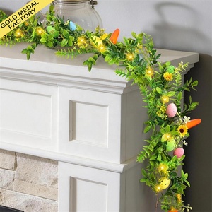 Decoración <span class=keywords><strong>de</strong></span> Interior con Luz LED, Imitación <span class=keywords><strong>de</strong></span> Ratán, Huevo <span class=keywords><strong>de</strong></span> Pascua Artificial, Zanahoria <span class=keywords><strong>de</strong></span> Ratán, Decoraciones para Fiestas - Product Image 1