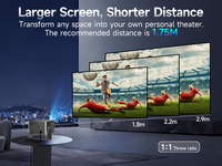 Projecteur MAGCUBIC HY350GT certifié Google, stock étranger, 500 ANSI, mise au point automatique, prise en charge du Wi-Fi, projecteur mini 4K, projecteur Full HD