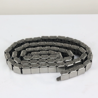 Chaîne à rouleaux de type U 08B-U2, chaîne de convoyeur à double rangée pas de 1/2 pouce, pièces de machine de transplantation en acier inoxydable 304