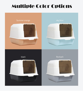 Faltbare Katzentoilette mit Deckel, extra groß, aus Kunststoff, leicht zu reinigen, 2-in-1, für Katzen und Kätzchen - Product Image 5