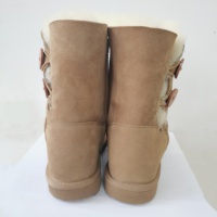 Bottes en fourrure de mouton australienne double face classiques, prix d'usine, haute qualité, chaudes pour l'hiver, bottes de neige en fourrure véritable