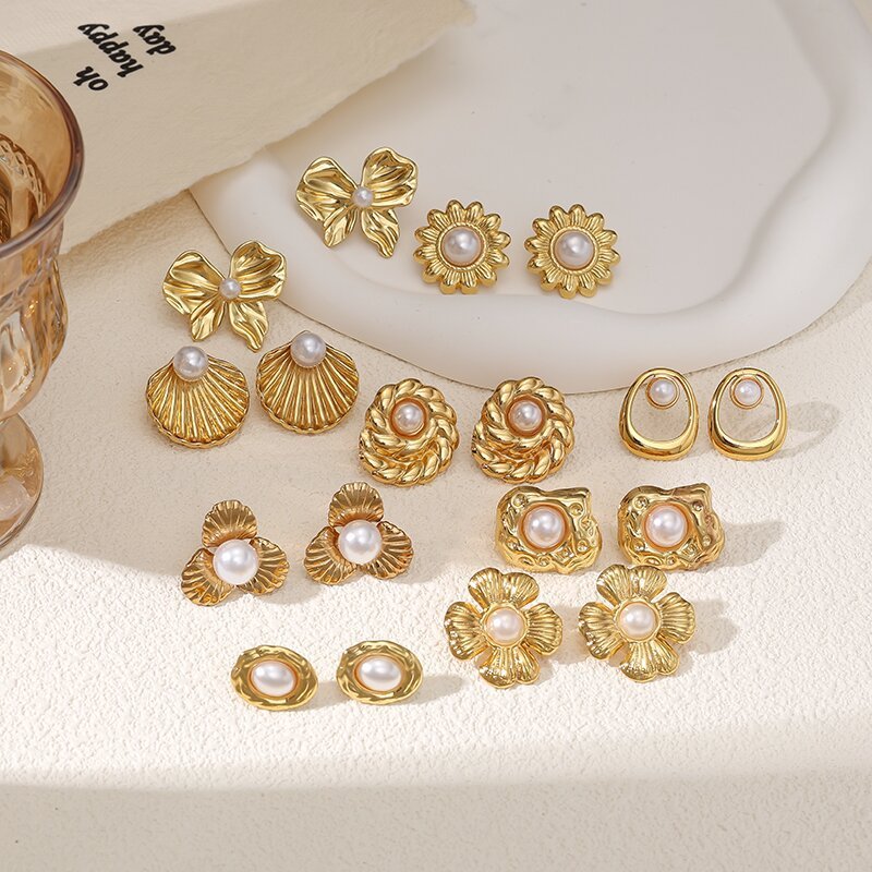 Fashion Color Drip Stainless Steel Earrings