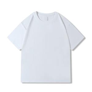 T-shirt Unisex in cotone 100% pesante GSM 280 del produttore a quattro aghi a doppio <span class=keywords><strong>filo</strong></span> da uomo in tinta unita Casual oversize - Product Image 4