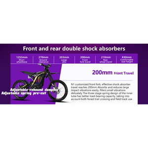 Moto Elettrica Fuoristrada 8000W di Potenza di Picco con Batteria al Litio 72V Montata Centralmente, Moto da Cross per Adulti - Product Image 4