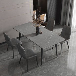 Meubles de maison contemporains élégants et modernes de haute qualité ensemble de salle à manger <span class=keywords><strong>table</strong></span> à manger en pierre frittée avec dessus en marbre pour la maison - Product Image 5