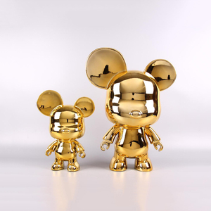 Commercio all'ingrosso della fabbrica al dettaglio basso Moq resina placcatura di alta qualità orso <span class=keywords><strong>accessori</strong></span> interni per la camera dei bambini decorazione - Product Image 3