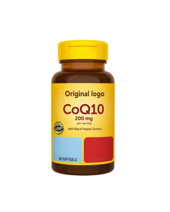 Cápsulas de Coenzima CoQ10 y Vitamina E de Marca Privada, Antioxidante Natural, Suplemento para el Bienestar Cardiovascular Celular - Product Image 1