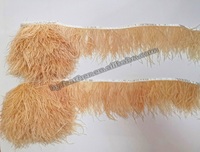 Plumes d'autruche teintes bon marché de 8 à 13 cm, bordure en plumes d'autruche pour accessoires vestimentaires
