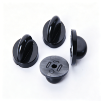 Clous décoratifs ovales en plastique noir brillant, boutons d'ornement double face pour sacs à main et artisanat du cuir DIY