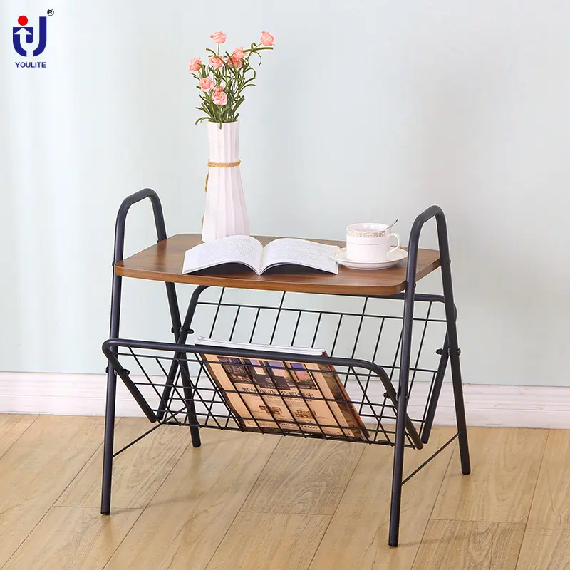 Italian Tolerable 2 Tier Rack Nordic Modern Wooden Side Table, Mdf Wooden Bed End Table