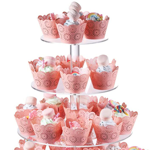 Exhibidor de Cupcakes de 4 Niveles, Soporte Redondo de Acrílico <span class=keywords><strong>para</strong></span> Cupcakes, Torre Transparente <span class=keywords><strong>para</strong></span> Postres y <span class=keywords><strong>Pasteles</strong></span> <span class=keywords><strong>para</strong></span> Bodas, Cumpleaños, Fiestas Temáticas - Product Image 1