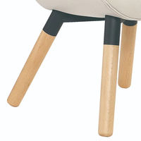 Chaise d'appoint arrière en cuir PU de haute qualité avec pouf pour la maison salon salle à manger en plein air chambre hôtel loisirs école utilisation