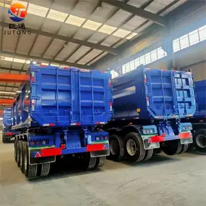 China Zware Premium U-Vormige Eind Achterste Dump Truck Dump Semi Truck Aanhangwagen Fabrikant