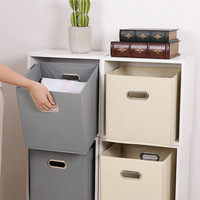 Coloré carré sans couvercle Non Tissé De Poche Boîte De Rangement/Tiroir Boîte De Rangement Pliable Jouet Organisateur Boîte/Armoire Vêtements Boîte De Rangement
