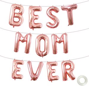Decoración para el Día de la Madre de 16 Pulgadas, Pancarta de Aluminio con la Frase 'El Mejor Papá del Mundo', Juego de Globos y Guirnaldas para Decoración de Fiestas - Product Image 1