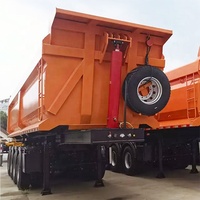 Semi-remorque benne basculante galvanisée 80 tonnes 7x14 8x5 5x10 6x12 Canada