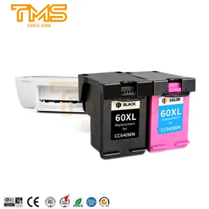 Cartuchos de tinta remanufacturados para impresora HP Deskjet, Color negro, 60XL, 60 XL, D2545, D2560, D2680, F2430, F4435, HP60