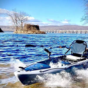 Kayak de pesca sentado en la parte superior para una persona de un solo asiento, bote de Kayak de pesca a la venta con pedal de 10,5 pies PE certificado CE Canoa VK - Product Image 3