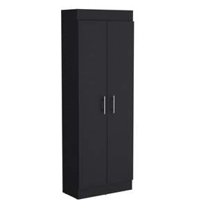 DB Despensa Gabinete 67 \ "H 5 Estantes internos Gabinetes de cocina negros de dos puertas - Product Image 5