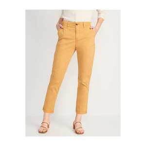 Pantalon chino en velours côtelé pour femme, élégant et haut de gamme, coupe droite, coupe régulière, coton mélangé, été, anti-froissement, bureau - Product Image 1
