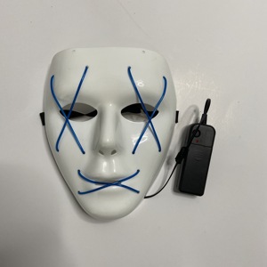 Vente chaude Anonymous Guy Fawkes PVC Masque Hacker Halloween Party Horror Style avec EL Wire pour les événements à thème de vacances Fêtes LED - Product Image 2