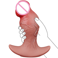 Superbe Plug Anal Réaliste Écologique Épais et Imperméable en Silicone Liquide Grand Format, Dildos Souples Effet Chair pour SM