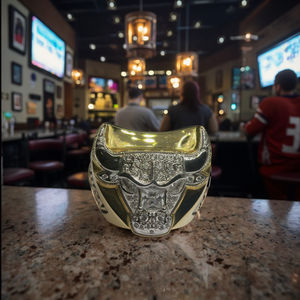 Bague de championnat de <span class=keywords><strong>basketball</strong></span> FH Jordan 1997, style pop européen et américain, commémorative, nostalgique, classique, en cuivre OEM, bague de mode - Product Image 2