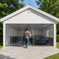 Moustiquaire magnétique pour porte, rideau anti-moustiques en fibre de verre, auto-scellante, mains libres, pour garage, patio, coupe-vent, taille personnalisée, vente en gros