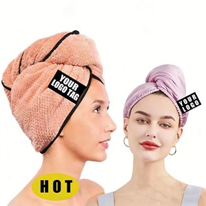 Asciugamano per Capelli Ucharmin in Microfibra, Turbante Asciugante Rapido con Bottoni per Donne, Ideale per Bagno e Doccia - Product Image 1