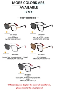 Occhiali da <span class=keywords><strong>Sole</strong></span> KAJILA con Logo Personalizzato, Doppio Ponte, Aste a Molla, Fotocromatici, Anti Luce Blu, UV400 per Uomo - Product Image 6
