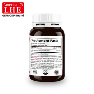 Fabricante de Suplementos Nutracéuticos Shecome MSM con Metilsulfonilmetano, Soporte para la Movilidad y Comodidad de las Articulaciones, 120 Cápsulas de MSM - Product Image 5