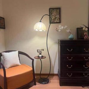 Lámpara de pie con mesa auxiliar, luz LED, decoración moderna y minimalista para sala de estar y dormitorio - Product Image 4