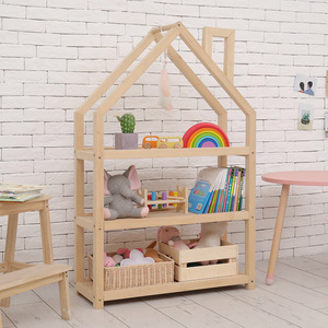 Estantería de Almacenamiento Multiusos de Madera con Diseño de Chimenea, Estantería de Colores <span class=keywords><strong>para</strong></span> Casa de Muñecas, Estantería <span class=keywords><strong>para</strong></span> Niños - Product Image 2
