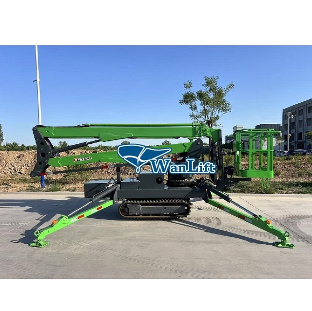 Wanlift All Terrain Spider Articulated Boom Lift Aerial Work Platform Tracked Chassis Electric Hydraulic Telescoping Lift